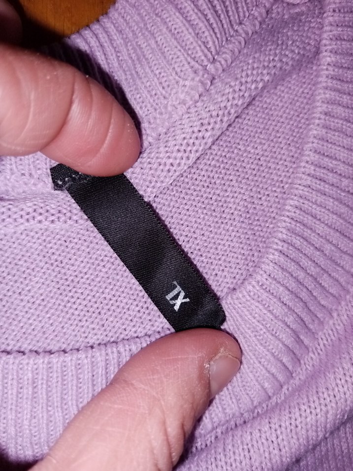 Lila Kadın Keten Salaş Kazak - Görsel 2