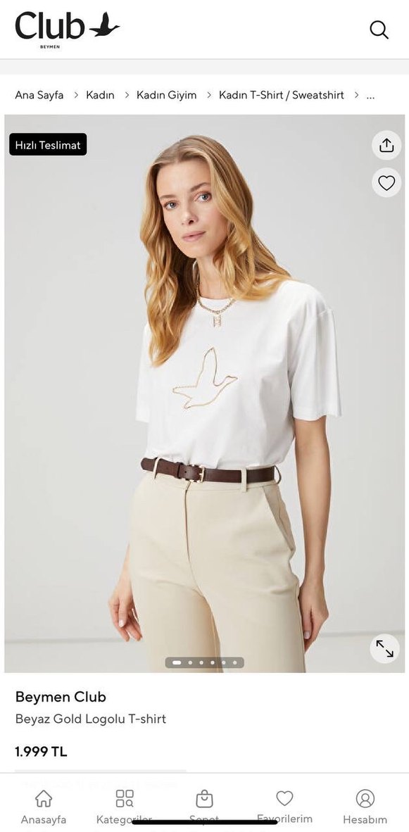 Beymen Beyaz Kadın Tişört - Görsel 2
