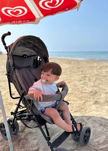 Gri baston Bebek Arabası - Görsel 2