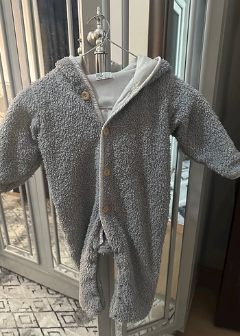 Gri Kürklü Bebek Tulum - Görsel 2