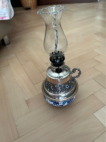 Kütahya çini el boyaması gaz lambası