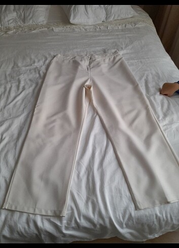 Kumaş beyaz pantolon 