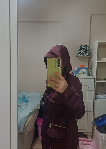 Bordo Fermuarlı Kadın Midi Kışlık Ceket defacto - Görsel 3