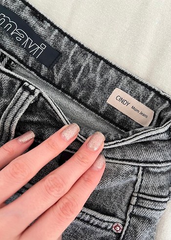 Mavi kadın gri Pantolon - Görsel 3