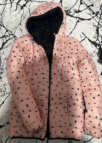 Çift taraflı kız çocuk Kışlık Mont - Görsel 2