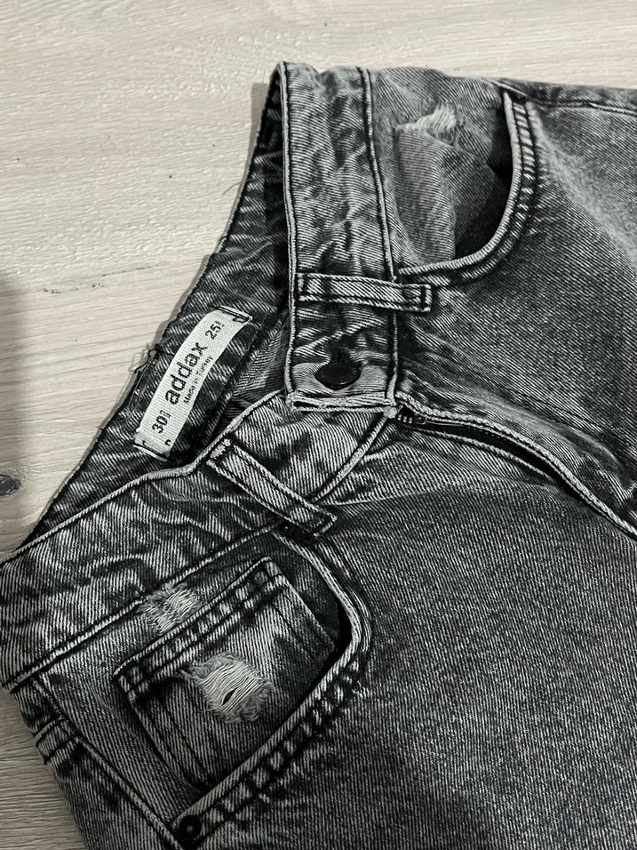 Gri Bol Kesim Kadın Kot Pantolon - Görsel 3