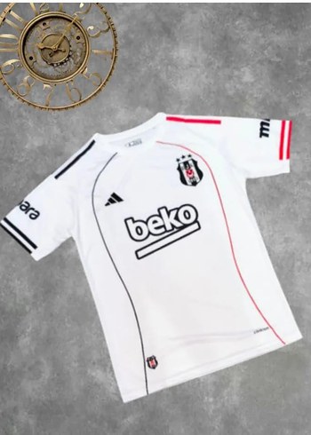 Beyaz Erkek Kısa Kollu Pamuklu Forma