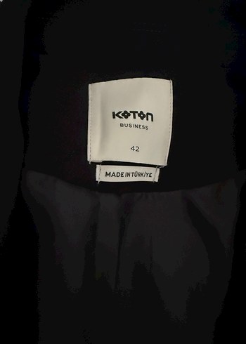 Koton Kadın Siyah Düğmeli Midi Blazer Ceket
