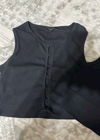m Beden 2'li siyah crop