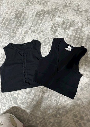 2'li siyah crop