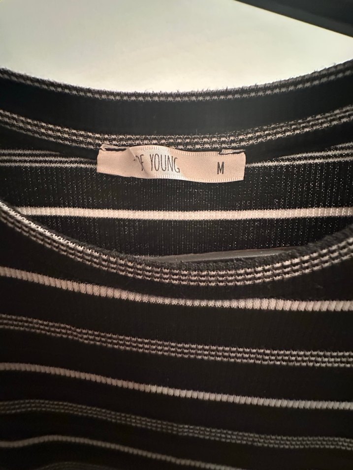 Çizgili Siyah Gri Midi Elbise - Görsel 4