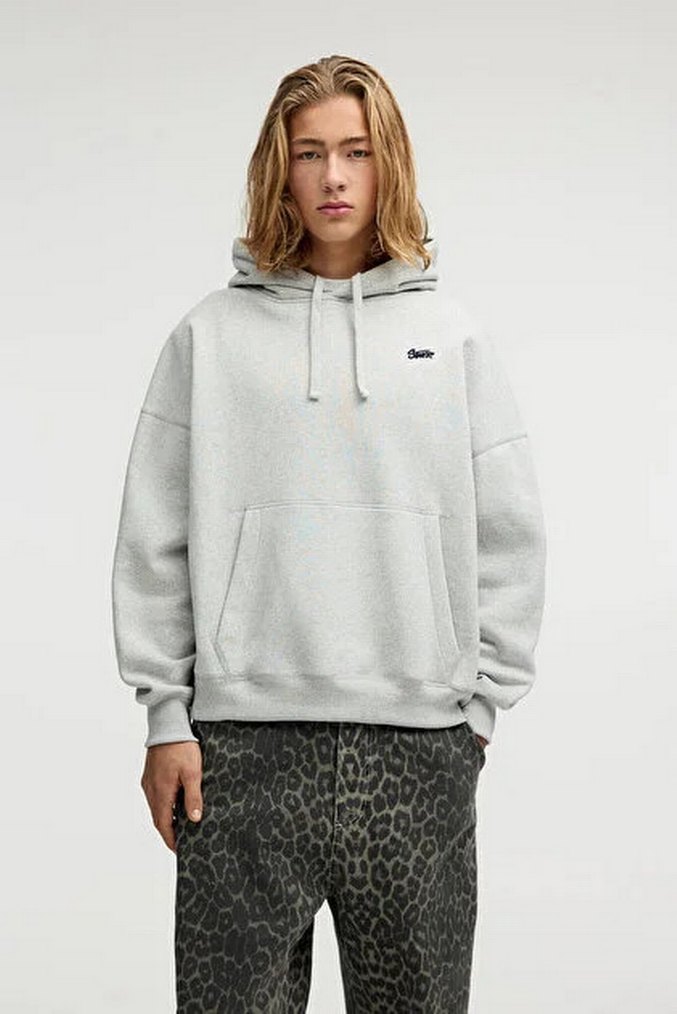 Pull&Bear Gri Kapüşonlu Unisex Sweatshirt - Görsel 3