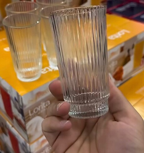 Altılı çizgili bardak