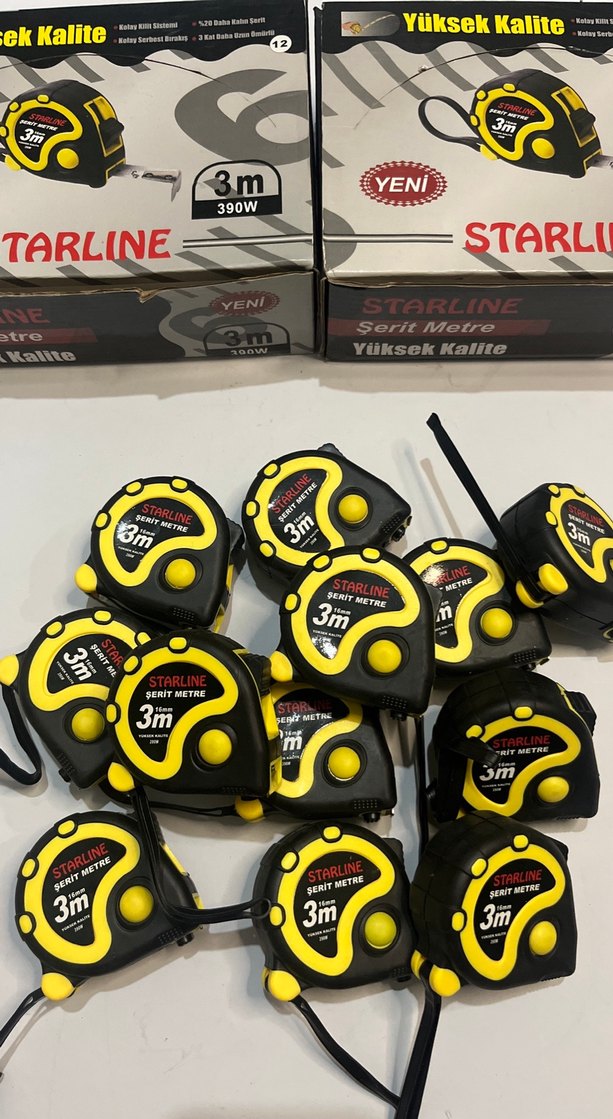 Starline Şerit Metre 3 m  Dayanıklı  Hassas Ölçüm - Görsel 2