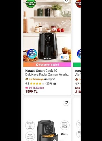 Karaca air fry cook 60 dk