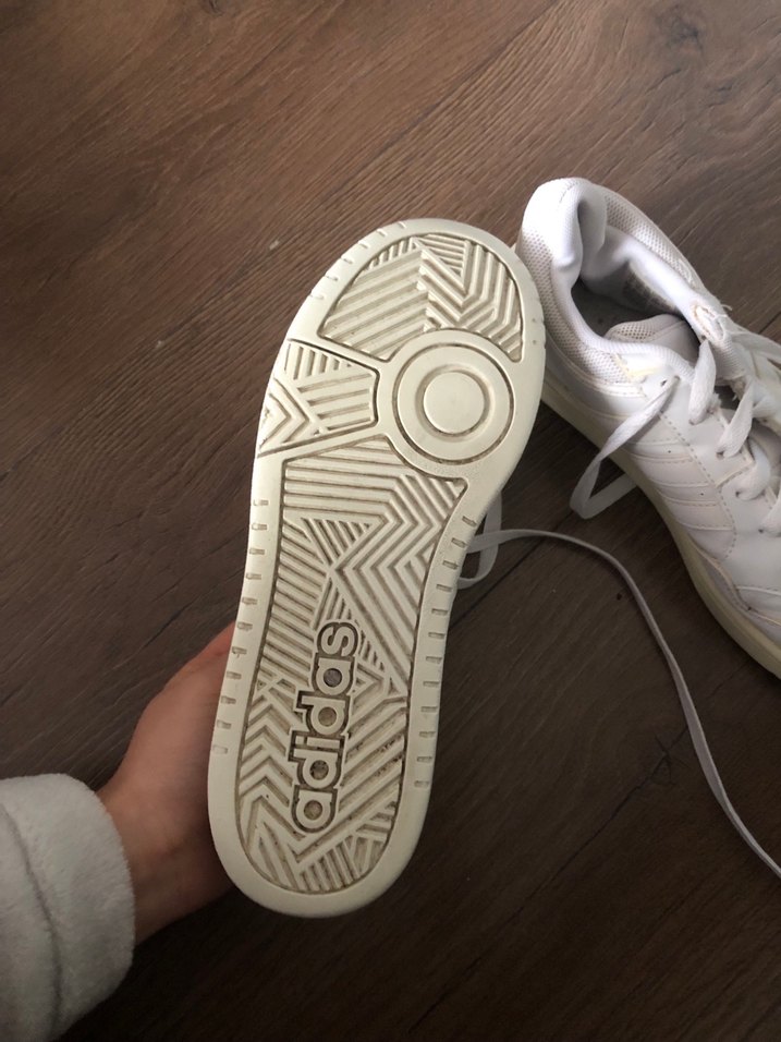 Beyaz Bağcıklı Kadın Spor Ayakkabı - Görsel 3