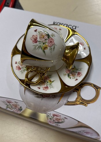 Karaca SÖKE 2 Kişilik Altın Renkli Espresso Fincan Seti - Görsel 7