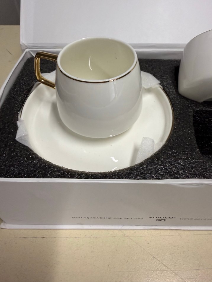 Karaca Saturn 2 Kişilik Beyaz Espresso Fincan Seti 1 - Görsel 4