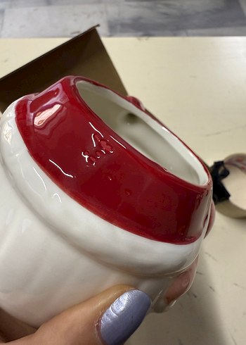 Karaca Pastel Kırmızı Noel Baba Kupa - Görsel 3