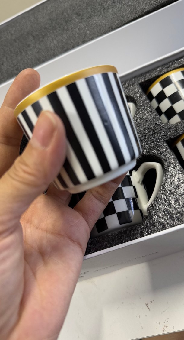 Karaca Chekers 6 Kişilik Espresso Fincan Seti 2 - Görsel 3