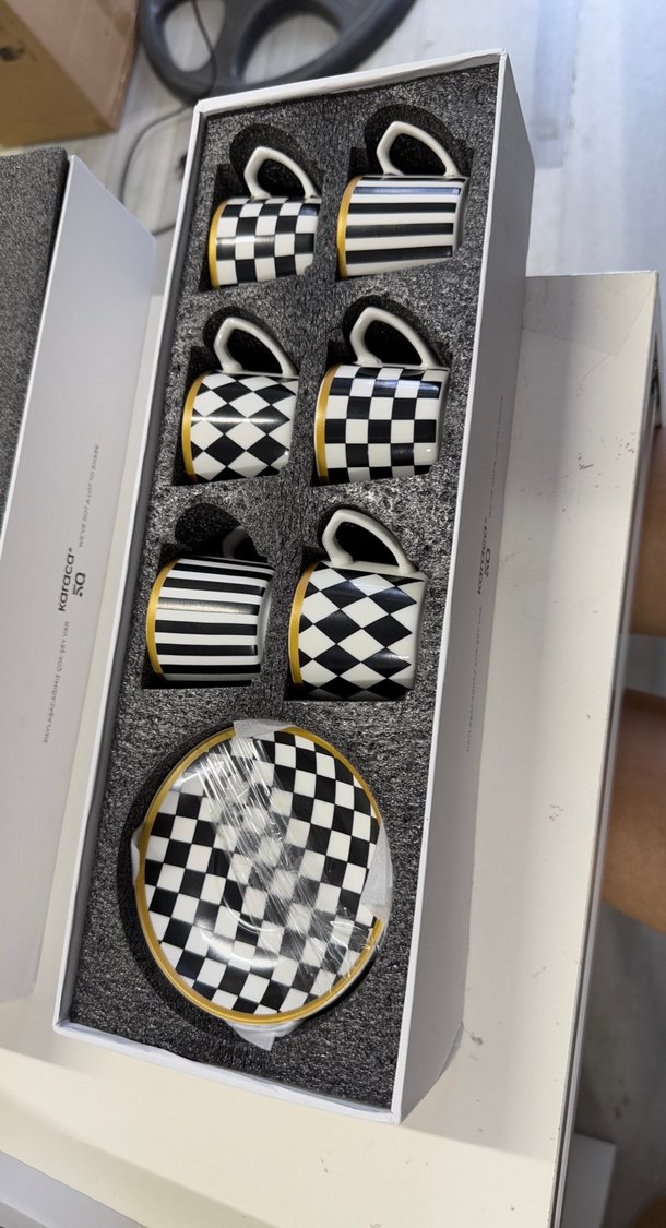 Karaca Chekers 6 Kişilik Espresso Fincan Seti 2 - Görsel 4