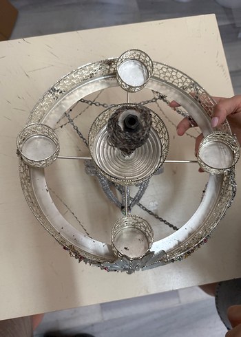 Ateş Dansçı başlığı gümüş Renkli Payetli Avant-Garde - Görsel 5