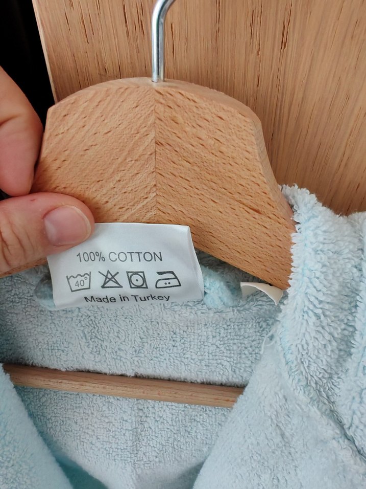 Mavi Kapüşonlu Erkek Çocuk Bornozu - Görsel 2