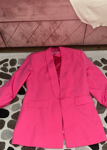 Zara Canli Fusya Sikligi Sal Yaka Blazer