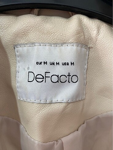 Defacto Krem Deri Ceket