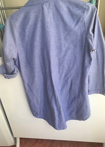 Denim&Co Düğmeli Mavi Denim Gömlek