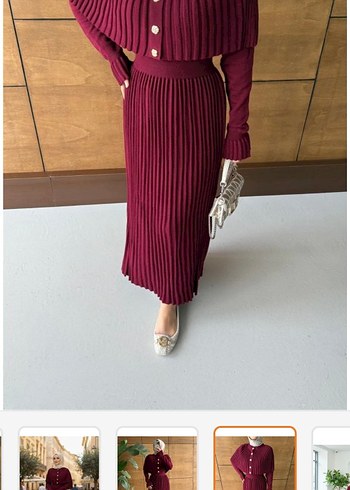 triko elbise panço takım - Görsel 3