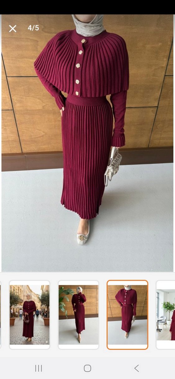 triko elbise panço takım - Görsel 3