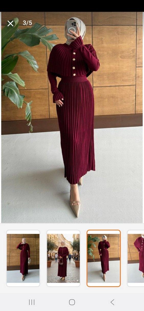 triko elbise panço takım - Görsel 2