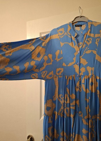 viskon kumaş elbise - Görsel 5