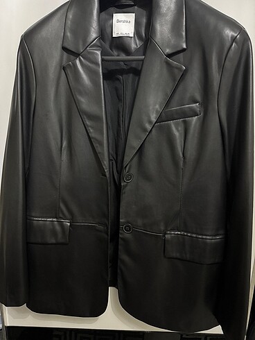 Kadın bershka deri blazer ceket