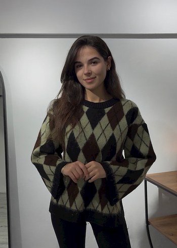 Baklava desenli kazak - Görsel 3