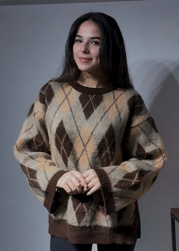 Baklava desenli kazak - Görsel 2