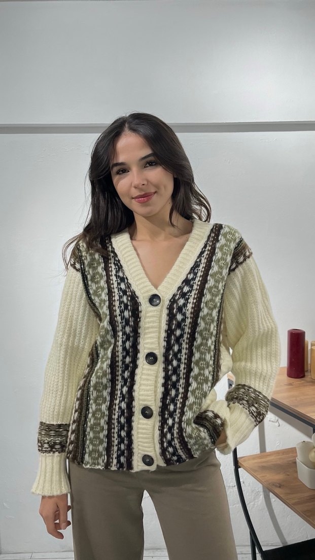 KALIN DOKULU DESENLİ HIRKA - Görsel 2