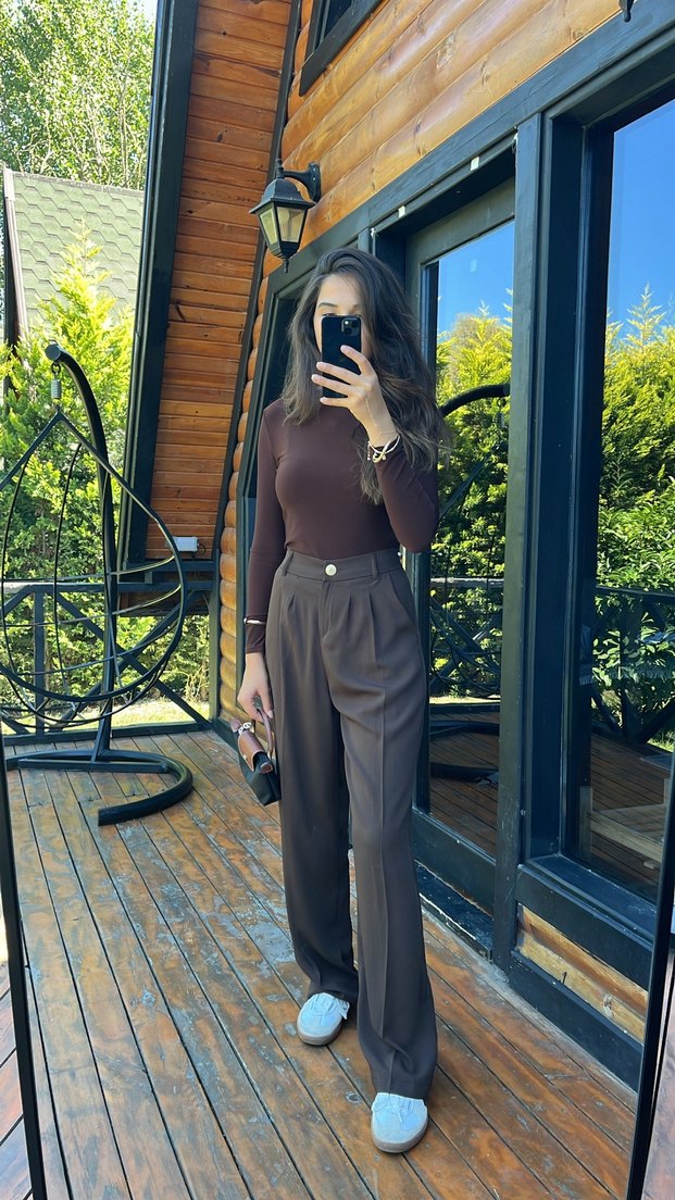 Acı kahverengi Palazzo - Görsel 3