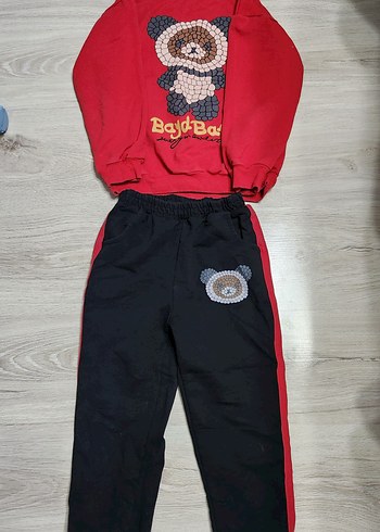 Diğer bordo renk Baskılı çocuk Eşofman Takımı