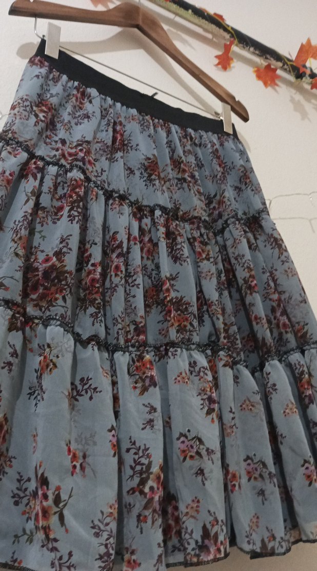 yazlık efil efil EFSANE A KALİTEDE MİDİ ETEK - Görsel 2