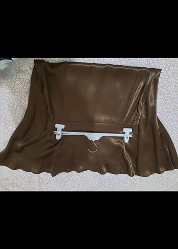 saten kahverengi etek - Görsel 2