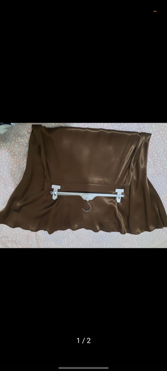 saten kahverengi etek - Görsel 2