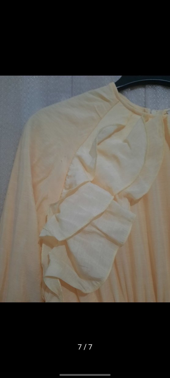 tereyağ sarısı elbise - Görsel 4