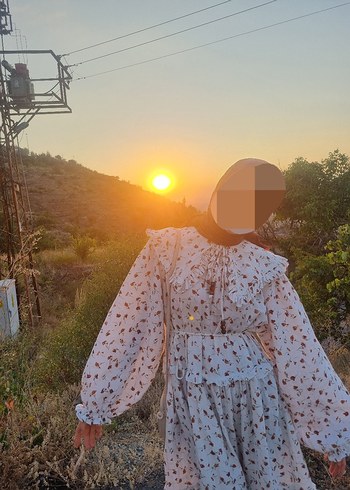 manuka çicekli elbise - Görsel 7