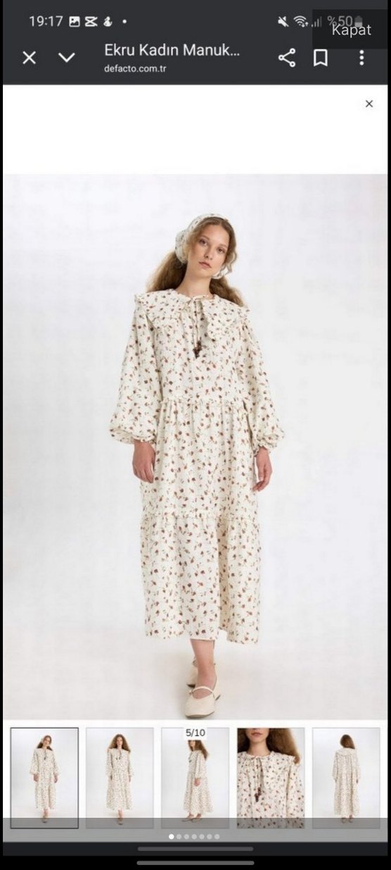 manuka çicekli elbise - Görsel 2