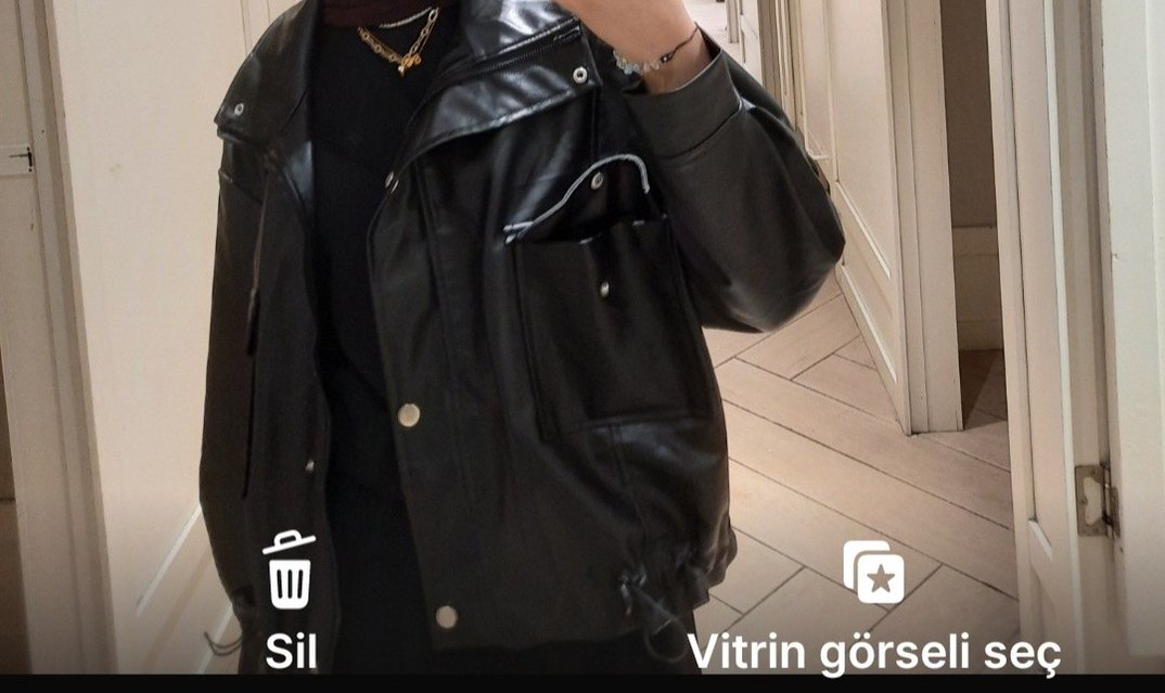 siyah deri ceket - Görsel 2