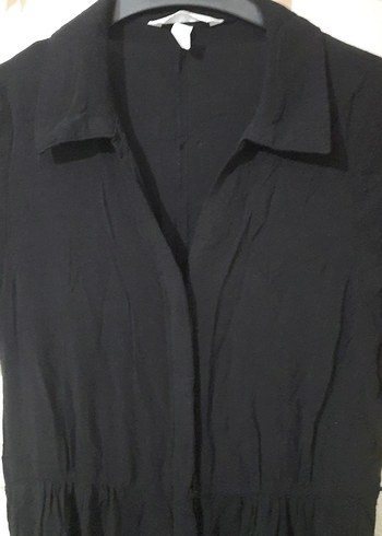 siyah gömlek elbise - Görsel 4