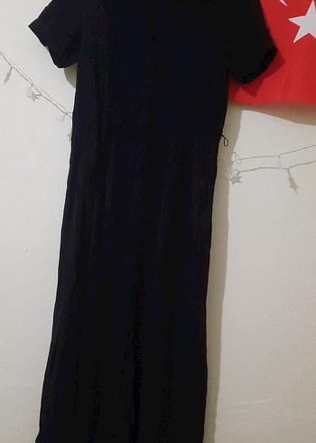 siyah gömlek elbise - Görsel 3