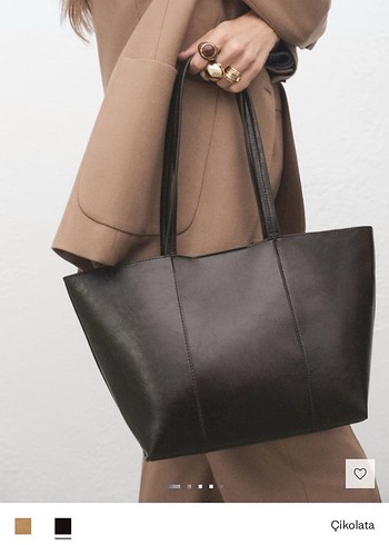 Mango Bordo Deri Kadın Çanta - Görsel 3